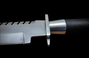 Arwin Enterprises Handmade <b>Clip</b> Point Bowie Knife D2 Steel Flat Edge Blade 3mm Thickness 15 Inch Horn Handle Leather Sheath - Product Image 2