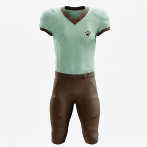 Uniforme de Fútbol Americano Transpirable de Poliéster de Alta Calidad, Jersey y Pantalones Personalizados con Impresión por Transferencia de Calor, Diseñados para Atletas - Product Image 1