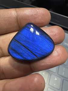 Labradorite de qualité supérieure, prix de gros, cabochon de labradorite bleue, pierre précieuse multichrome, décoration intérieure, 25-30 mm, Inde - Product Image 3