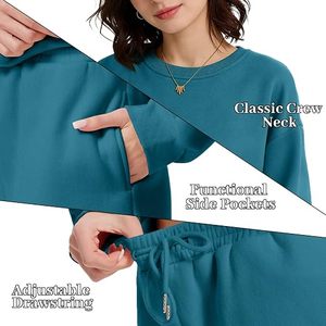 Most Demanding Best Edition Sportswear Women's Crew Neck Sweatshirts & Shorts <b>Sets</b> Athletic Wear 2 Piece <b>Twin</b> <b>Set</b> For Women - Product Image 2