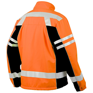 เสื้อแจ็คเก็ตทำงานฤดูหนาวแบบสะท้อนแสง Hi Vis พร้อมแถบสะท้อนแสง เสื้อแจ็คเก็ตทำงานแบบมีซิปสั่งทำพิเศษสำหรับผู้ชาย เสื้อแจ็คเก็ตนิรภัยสำหรับงานก่อสร้าง - Product Image 2