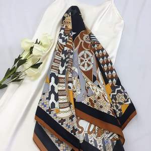 Pañuelo de Seda Elegante para Mujer, Pañuelo Cuadrado para la Cabeza, Pañuelo para el Cabello, Pañuelo para el Cuello, Sensación Suave de Satén, Pañuelo de Diseño para Damas - Product Image 3