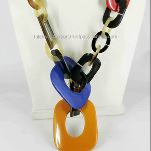 Collar de cuerno de búfalo de alta calidad, collar de cuerno Natural de Color miel ámbar, joyería de cuerno de búfalo para mujer, moda de FWE - Product Image 6