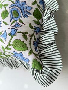 Housse de coussin à volants verts, style vintage moderne de luxe, motif à carreaux, pour la décoration intérieure - Product Image 3