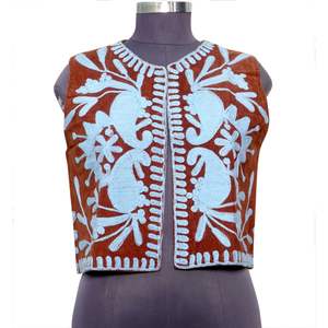 Chaleco Corto de Algodón Estilo Boho para Mujer, Bordado, Ecológico, Transpirable, Chaqueta Bohemia de Verano para Fiestas y Uso Casual - Product Image 1