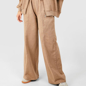 Ensemble survêtement décontracté pour femme : sweat-shirt zippé et pantalon de survêtement amples effet délavé, style streetwear - Product Image 5