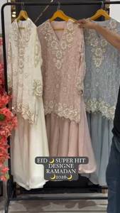 Traje Moderno TOP PLAZZO con Dupatta de Georgette y Bordado de Lentejuelas para Mujer, Ideal para Fiestas, Largo hasta la Rodilla, Corte Regular - Product Image 4