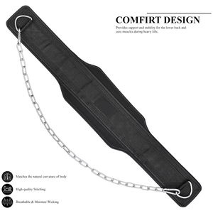 Cinturón de Levantamiento de Pesas de Neopreno EVA Grueso de Alta Calidad con Cadena para Fitness, Culturismo y Gimnasio - Product Image 4