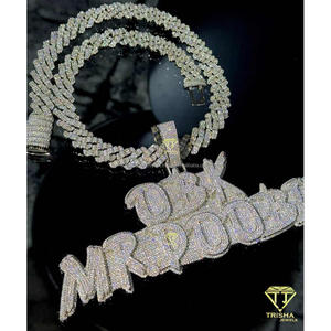 Luxury <b>Custom</b> Double Layer Letter Pendant Personalized <b>Name</b> <b>Necklace</b> Hip Hop Jewelry Personalized Graffiti <b>Name</b> Pendant - Product Image 5