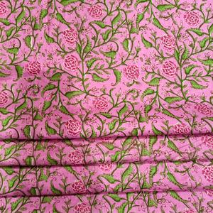 Tela Ligera de Algodón Cambric Jaipuri Tradicional con Estampado de Bloques 60x60 para Manualidades, Cortinas y Niños - Product Image 4