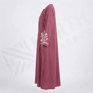 Jilbab Tradicional Modesto de Una Pieza al por Mayor para Niños y Bebés, Conjunto de Abaya Digital de Seda, Algodón, Lino y Nida de Dos Piezas - Product Image 3