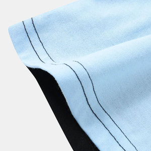 Men's <b>Black</b> Knitted Short Sleeve O-Neck Casual T-Shirt Solid Color Plain Design - Product Image 5