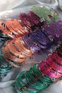 Professional Manufactures Custom Embroidery Design Stainless Steel High-quality Kashmiri <b>Bangles</b> <b>Set</b> Services Wedding Churiya - Product Image 4