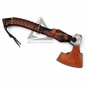 Professional High Quality Bearded <b>Axe</b> with Wood <b>Handle</b> for Cutting & Woodworking Outdoor & Hunting Use 3-Year Warranty - Product Image 2