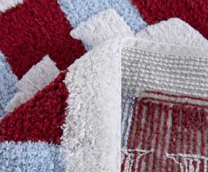 Tapis de bain antidérapant en coton avec logo personnalisé, absorbant, écologique, doux, texte brodé, nouveauté, fabriqué à la machine pour salle de bain et maison - Product Image 3