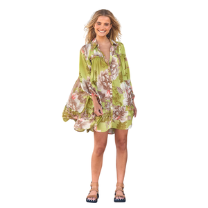 Mini Vestido Estampado Floral para Mujer, Ligero, Ropa de Verano - Product Image 1