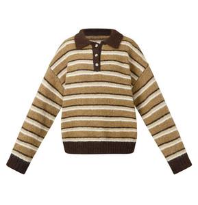 Suéter Cardigan Personalizado con Cuello Redondo y Mangas a Rayas, Transpirable, para Hombre, Estilo Universitario y Casual - Product Image 4