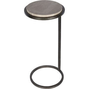 Modern Round <b>Marble</b> <b>Top</b> <b>Side</b> <b>Table</b> With Iron Frame Living Room Furniture - Product Image 1
