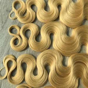 Venta al por mayor 100% Super calidad vietnamita Remy Hair Bundle doble dibujado extremos gran precio hueso recto cuerpo onda 613 Color - Product Image 5