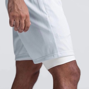Pantalones Cortos Bermuda Casuales para Hombre, Blancos, Personalizados, 100% Poliéster, Transpirables, con Bolsillos, Cintura Elástica, Secado Rápido, Estilo Vintage - Product Image 5