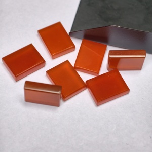 พลอยออนิกซ์สีแดงธรรมชาติทรงสี่เหลี่ยมผืนผ้าแบบแบนทรงคาโบชอง - Product Image 5
