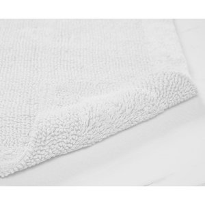 Tapis de bain en coton blanc tufté de qualité supérieure, ultra doux, super absorbant, réversible et lavable en machine – Vente en gros - Product Image 1