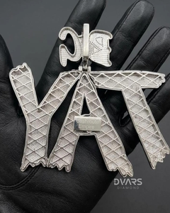 Fully Iced Out Custom Letter <b>Pendant</b> 925 Sterling <b>Silver</b> Personalized <b>Pendant</b> Luxury Customized Moissanite <b>Pendant</b> <b>For</b> <b>Men</b> - Product Image 4