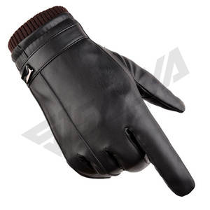 <b>Men</b> Women's Waterproof Breathable <b>Thermal</b> Touch Screen Full-Finger Wrist-Length Lambskin Leather Dressing Gloves - Product Image 3