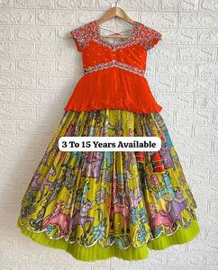 Ensemble Lehenga ethnique pour bébé fille – Tenue de fête élégante pour mariage et festivals - Product Image 1