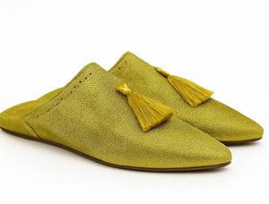 Mocassins marocains à pompons dorés - Product Image 3