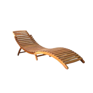 Chaise longue en bois pour le côté de la piscine et les meubles de jardin - Product Image 3