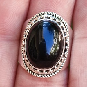 Black Onyx <b>Ring</b> 925 Sterling <b>Silver</b> Handmade Promise <b>Ring</b> for Women Oval Gemstone <b>Statement</b> <b>Ring</b> Gift July Birthstone Month - Product Image 6
