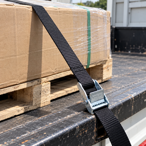 Sangle d'arrimage à boucle à came 25 mm en polyester 250 kg avec crochet de chargement pour transport de marchandises à moto – Fournisseur OEM direct usine - Product Image 2