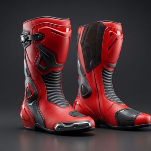 Bottes de moto longues, chaussures de moto robustes avec matériau résistant à l'abrasion pour les motards d'aventure en plein air - Product Image 1