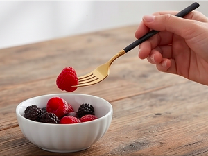 Modern Luxury <b>Gold</b> Plated Flatware Set With <b>Black</b> Handle Dishwasher Safe Wedding Dinnerware <b>Cutlery</b> - Product Image 6