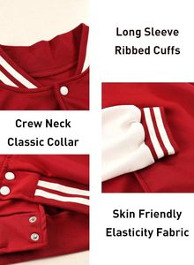 เสื้อแจ็คเก็ตเบสบอลแบบมีฮู้ด ทรงสลิมฟิต  ผ้าฝ้าย 100%  ตกแต่งลายการ์ตูน  แบบยูนิเซ็กซ์  ปรับแต่งได้ - Product Image 4