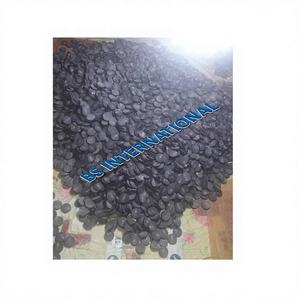 Botones de cuerno de búfalo negro azabache de moda, con 4 agujeros, parte trasera plana, cuentas con patrón decorado, tamaño personalizable, ecológicos, Animal B.S. - Product Image 3