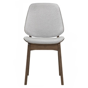 Chaise de salle à manger moderne en bois massif, chaise d'appoint rembourrée, style nordique pour salle à manger, hôtel, maison - Product Image 2