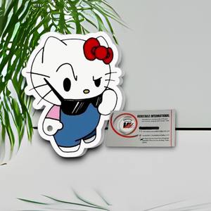 Adorables Placas Magnéticas Acrílicas Reutilizables y Ecológicas de Hello Kitty Enojada con Diseño de Flor de Diamante para Extensiones de Pestañas, Herramienta de Belleza - Product Image 2