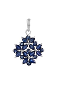 Colgante de Zafiros Múltiples en Plata de Ley 92.5 KLSP-50544 - Product Image 5