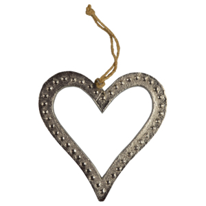 Hanging Heart Plated Finishing Design Metal Home Decor Best for <b>Christmas</b> <b>Tree</b> Decor Hanging Garland - Product Image 1