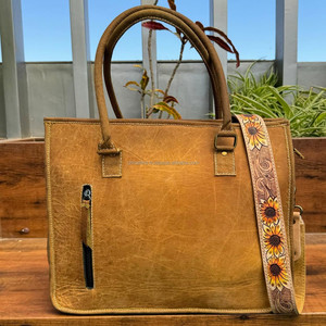 Nouveau sac fourre-tout en cuir personnalisé usiné à la main sac à main de transport dissimulé en cuir véritable de qualité supérieure pour femmes multi-usages - Product Image 5