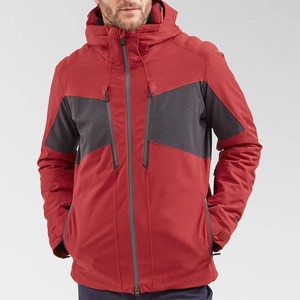 Men's Waterproof 10,000mm Thick Lined <b>Soft</b> <b>Shell</b> <b>Hooded</b> <b>Jacket</b> Color Blocked Zip Fly Regular Fit Winter - Product Image 6