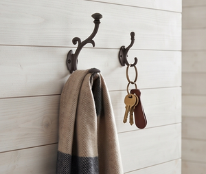 Artisanal Vintage Cast Iron Coat <b>Hooks</b> Elegant Metal Design Rust Resistant Perfect For Stylish Coats Hats And Home Decoration - Product Image 3