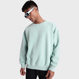 Sweat-shirt décontracté en coton, pull basique confortable à épaules tombantes pour l'automne, prix abordable - Product Image 1