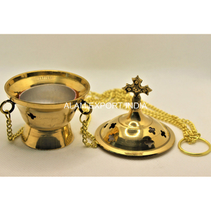 Latest Design Hanging Brass Incense <b>Burner</b> Aroma Diffuser <b>Oil</b> Religious Hanging Chain Incense <b>Burner</b> Best Selling Home Decorate - Product Image 2
