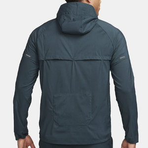 Custom Men's Lightweight 100% Polyester Black Windbreaker <b>Jacket</b> Zip-up Ventilation with <b>Waterproof</b> Technology - Product Image 4