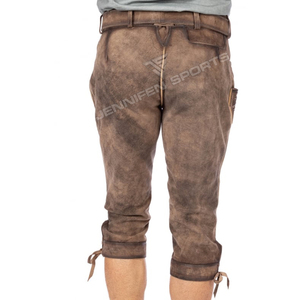 Últimos pantalones de cuero Lederhosen de Baviera hasta la rodilla para hombre, disfraz de Oktoberfest, de piel de vaca auténtica, gamuza, personalizados, transpirables - Product Image 6