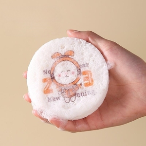 Trắng tự nhiên in ấn mô hình nén cellulose phân hủy sinh học miếng bọt biển cho các món ăn - Product Image 4