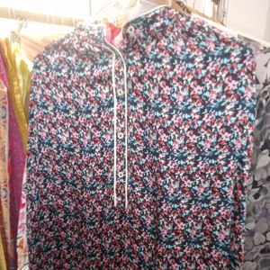 Blusa Túnica con Estampado de Puntos de Alta Calidad, Camisa Henley de Manga Larga de Inspiración Vintage, Ropa de Fiesta con Mangas Abullonadas de Satén para Mujeres y Niñas - Product Image 1